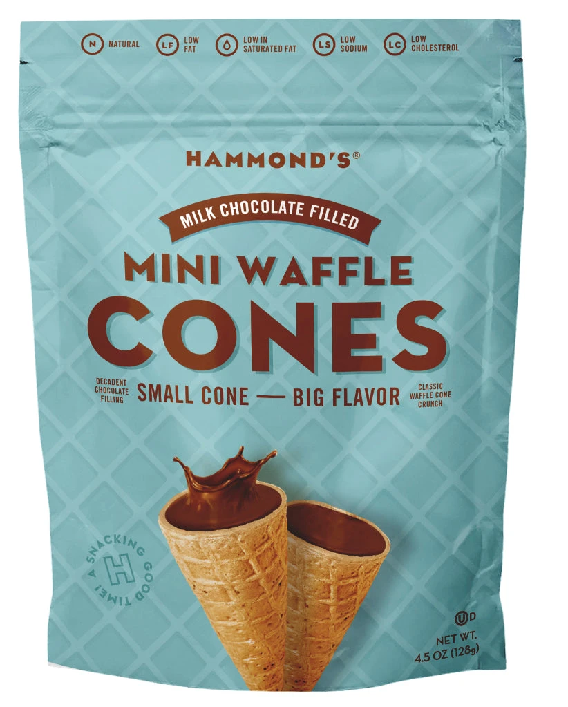 Milk Chocolate Filled Mini Waffle Cones 1 Milk Chocolate Filled Mini Waffle Cones