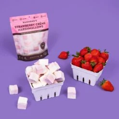 Strawberry Crème Marshmallows 6 Strawberry Crème Marshmallows -Food - Candy S3 strawberry